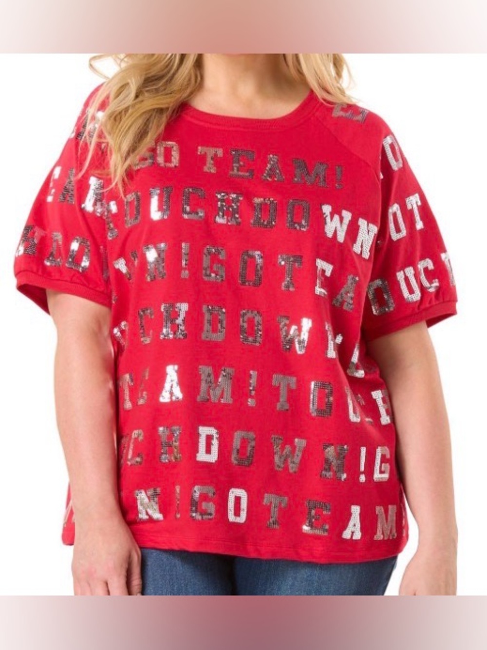 Cato Crimson Plus Sportswear Crewneck Tee